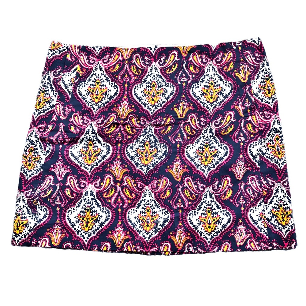 J. Crew Factory Stretch Printed mini skirt 10 like new